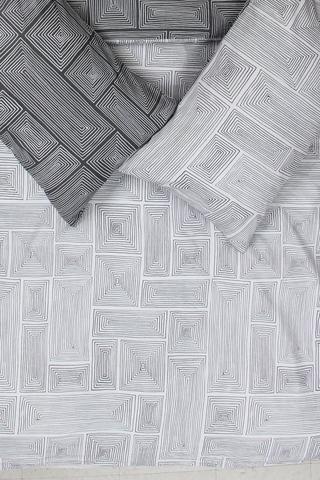 Premium Cotton Printed Geometric Duvet Cover Set