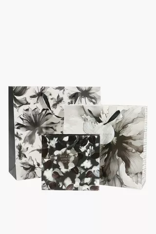 Mono Floral Gift Bag Large