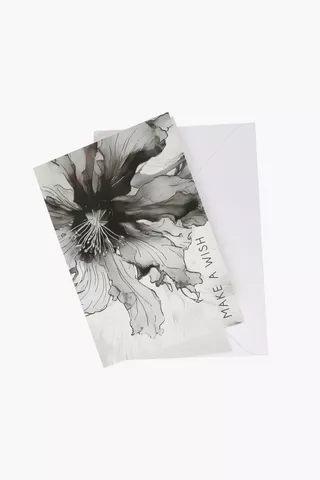 Mono Floral Gift Card A5