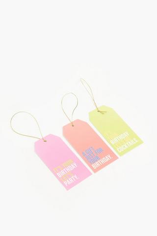 6 Pack Birthday Gift Tags