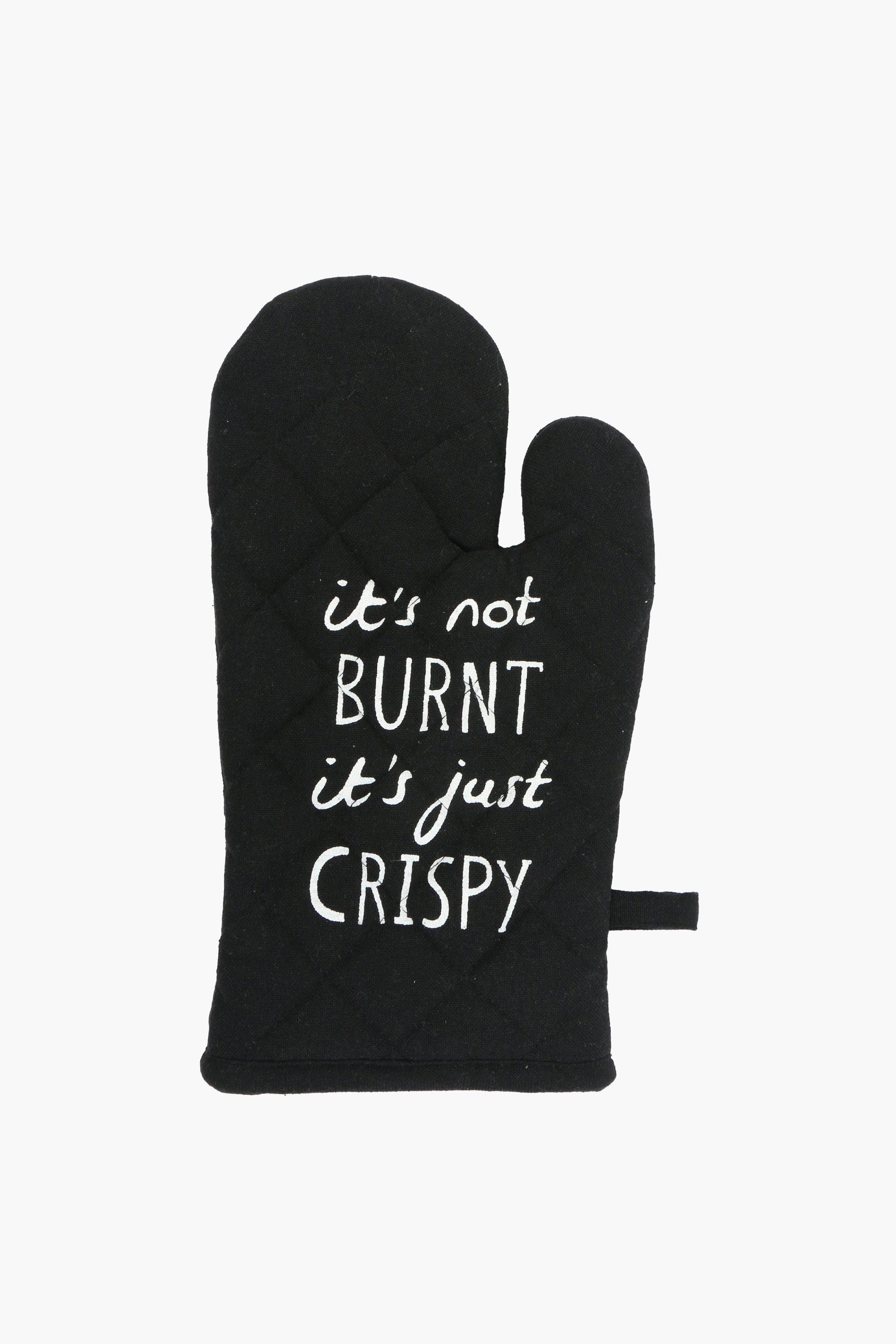 Quirky Script Cotton Single Oven Glove