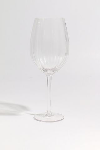 Ribbed Red Wine Glass