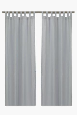 2 Pack Tab Top Curtains, 140x225cm