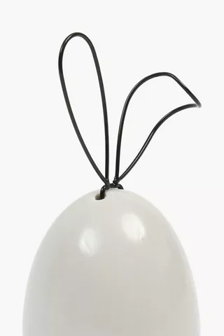 Ceramic Egg Bunny, 8x13cm