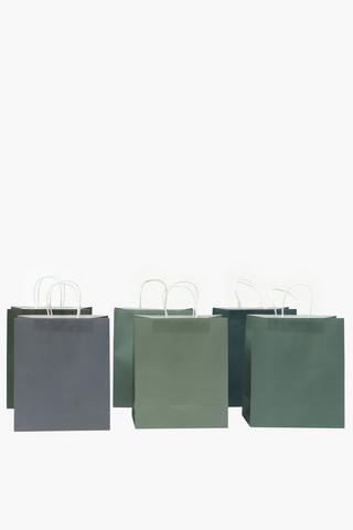 6 Pack Plain Gift Bags Medium