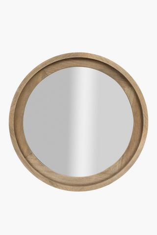 Stepped Wooden Mirror, 60cm