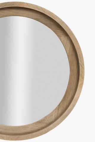 Stepped Wooden Mirror, 60cm