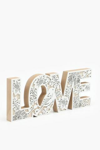 Laser Cut Love Sign, 35x14cm