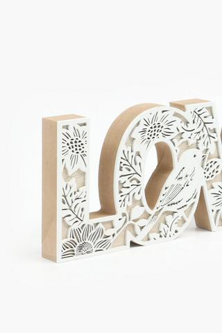 Laser Cut Love Sign, 35x14cm