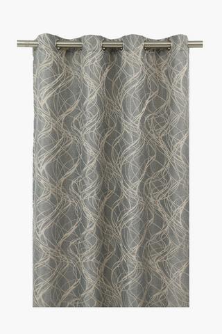 Jacquard Wave Eyelet Curtain, 140x225cm