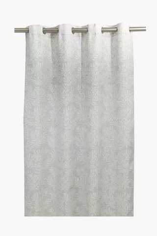 Jacquard Mingle Leaf Eyelet Curtain, 140x225cm
