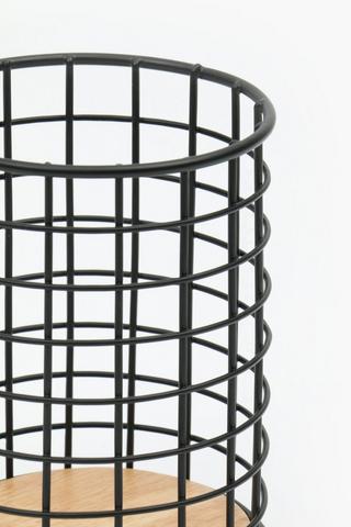 Cali Bamboo And Metal Utensil Holder