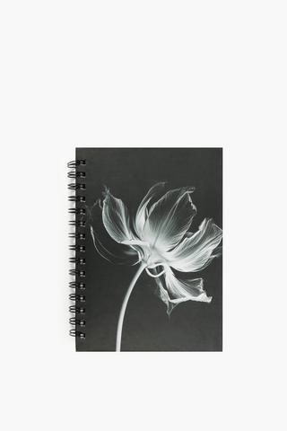 Mono Floral Spiral Notebook A5