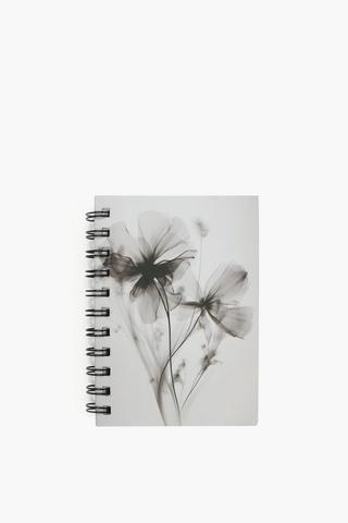 Mono Floral Spiral Notebook A6