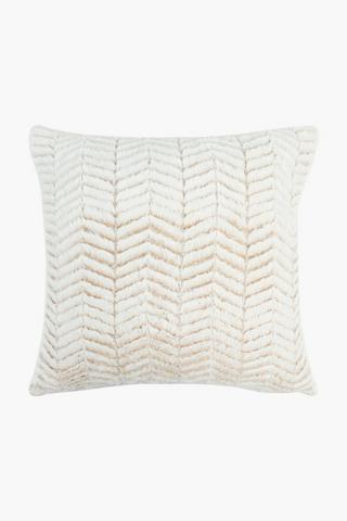 Faux Fur Arch Scatter Cushion, 50x50cm
