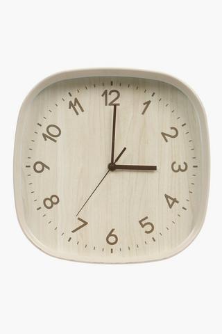Wood-like Square Clock, 60cm