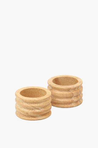 2 Pack Wooden Napkin Rings