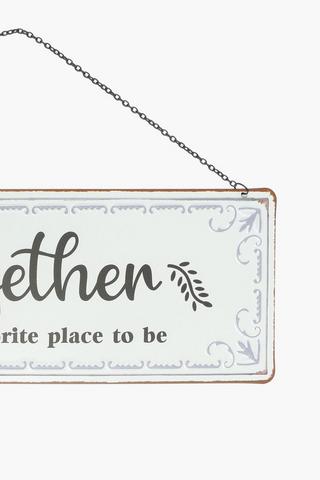 Together Metal Sign, 38x14cm