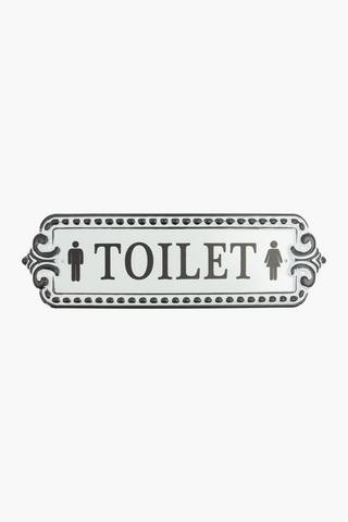 Metal Lavatory Sign, 33x14cm