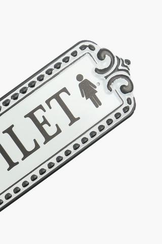 Metal Lavatory Sign, 33x14cm