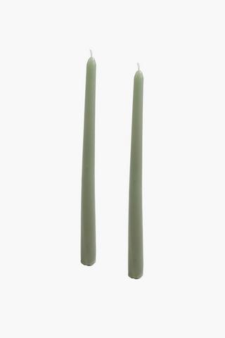 2 Pack Olivine Dinner Candles, 20cm