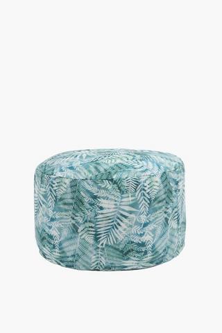 Printed Weaver Fern Pouffe, 50cm