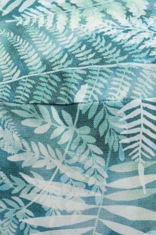 Printed Weaver Fern Pouffe, 50cm