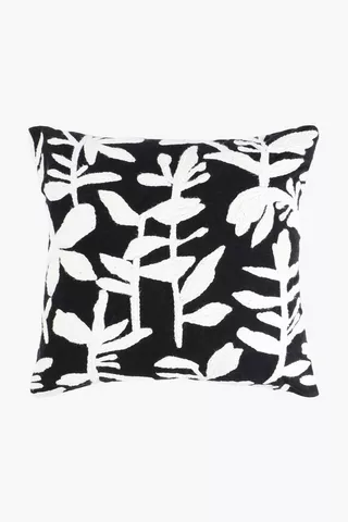 Embroidered Osprey Floral Scatter Cushion, 50x50cm