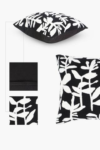 Embroidered Osprey Floral Scatter Cushion, 50x50cm