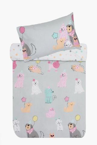 Polycotton Leila Dog Reversible Duvet Cover Set