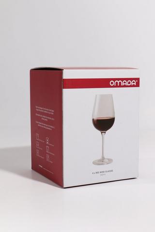 Omada 4 Pack Red Wine Glasses