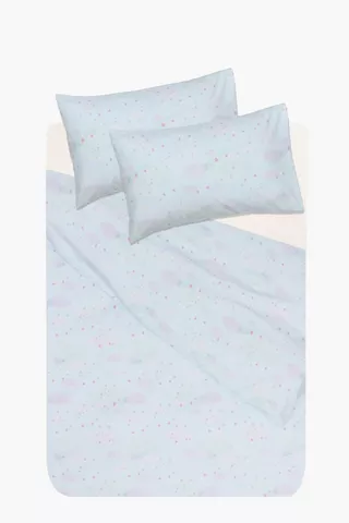 Brushed Soft Touch Clouds Winter Duvet Cover Set