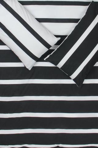 Polycotton Reversible Stripe Duvet Cover Set