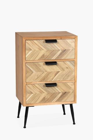 Chevron 3 Drawer Unit