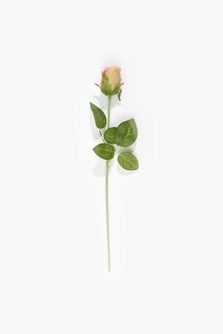 Vintage Peach Rose Single Stem, 45cm