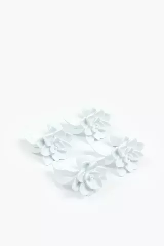 4 Pack Flower Napkin Rings