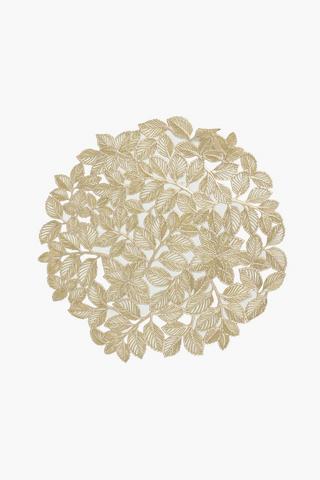 Metallic Round Pu Placemat