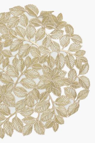 Metallic Round Pu Placemat