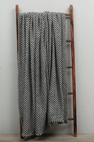 Manhattan Check Woven Jacquard Cotton Throw, 180x220cm
