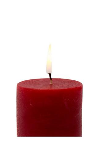 Cranberry Pillar Candle, 7,5x7cm