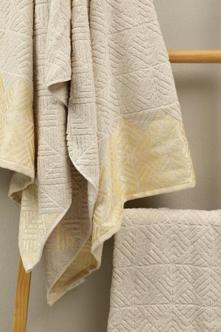 Cotton Jacquard Metallic Hand Towel