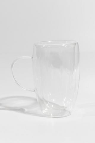 Double Wall Glass Mug, Tall
