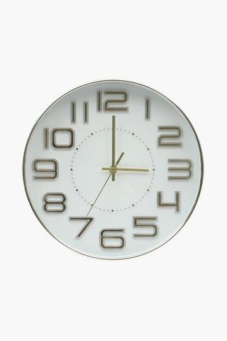 Chrome Clock, 30cm