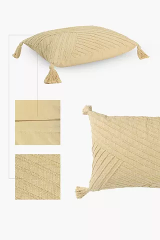 Textured Jimmi Cross Scatter Cushion, 40x60cm