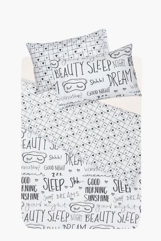 Polycotton Beauty Sleep Reversible Duvet Cover Set