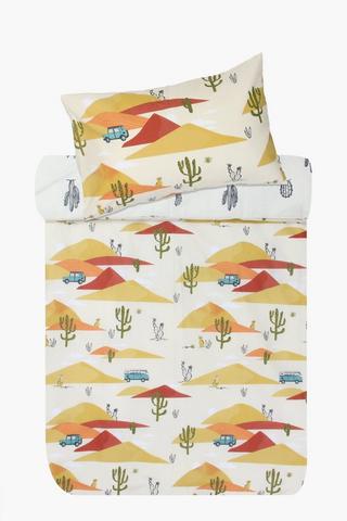 Polycotton Kalahari Desert Reversible Duvet Cover Set