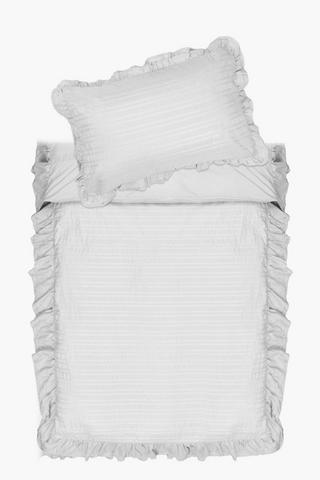 Soft Touch Textured Frill Duvet Cover Set