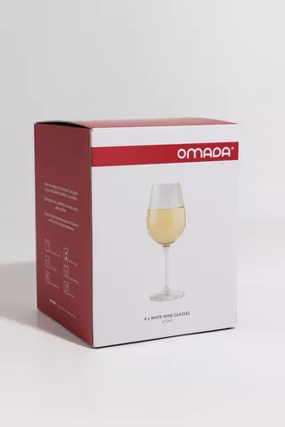Omada 4 Pack White Wine Glasses