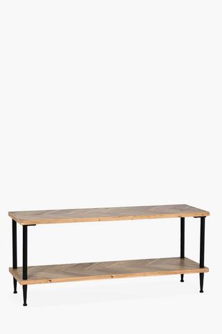 Wooden Rectangular Low Shelf