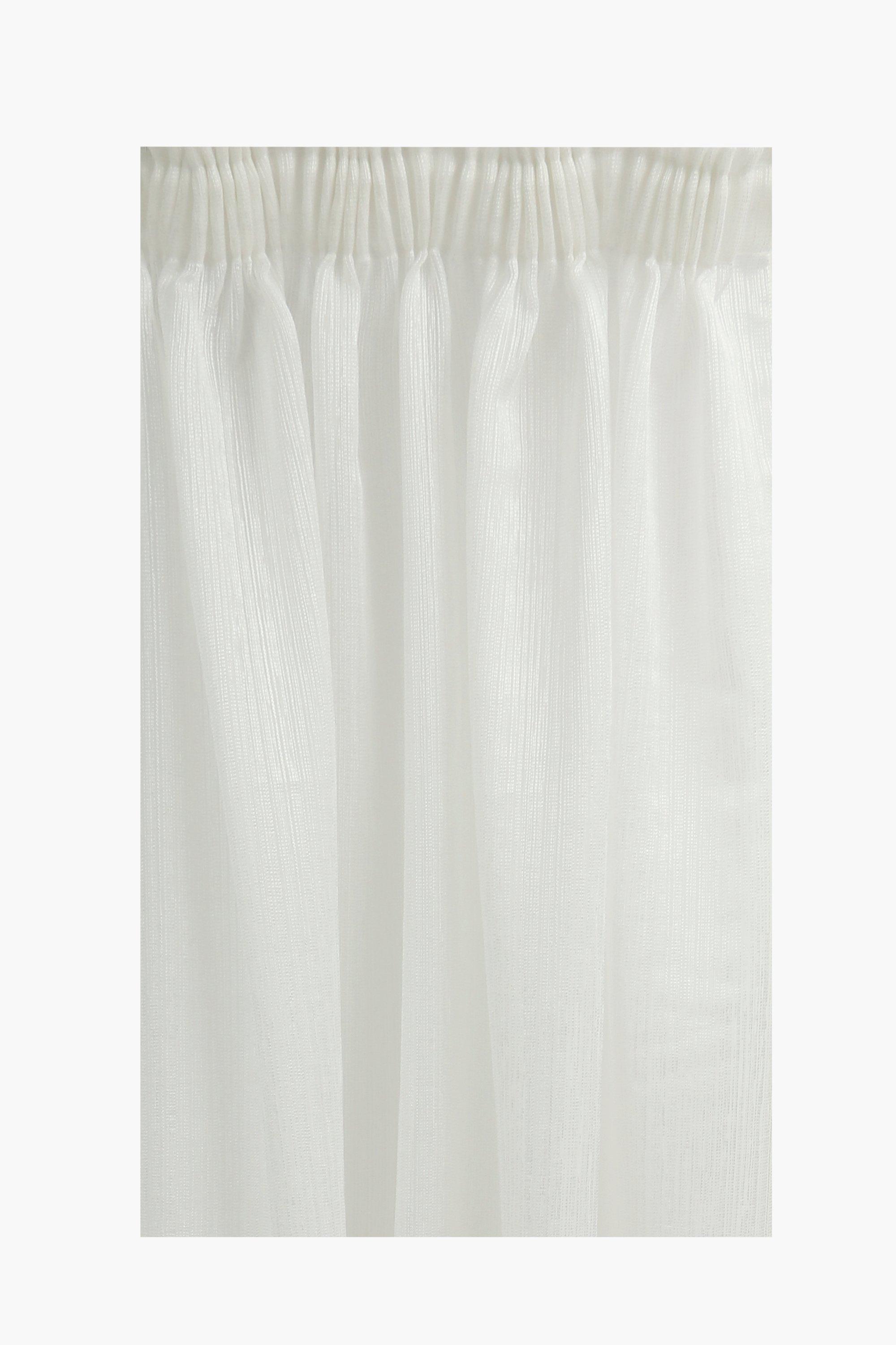 Sheer Textured Dante Taped Curtain, 230x218cm